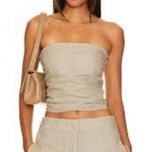 FAITHFULL THE BRAND Praiyah Top  Medium Tan NWT